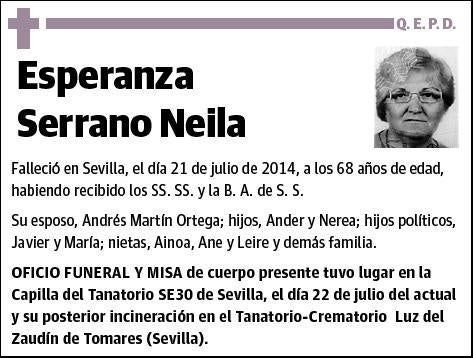 SERRANO NEILA,ESPERANZA