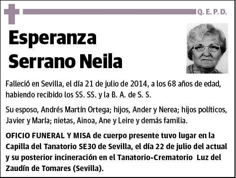 SERRANO NEILA,ESPERANZA