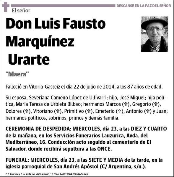 MARQUINEZ URARTE,LUIS FAUSTO