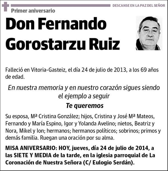 GOROSTARZU RUIZ,FERNANDO