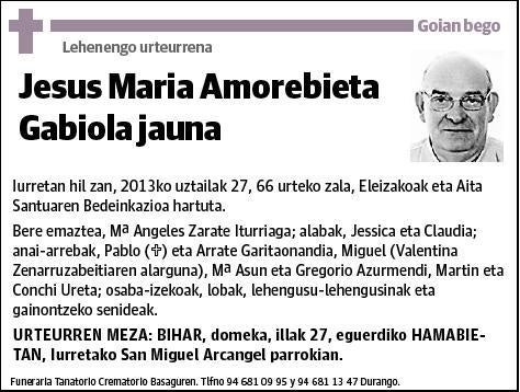 AMOREBIETA GABIOLA,JESUS MARIA