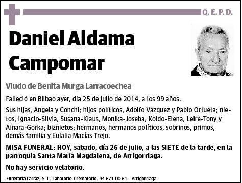 ALDAMA CAMPOMAR,DANIEL