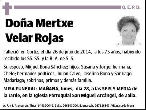 VELAR ROJAS,MERTXE