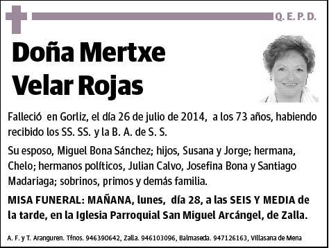 VELAR ROJAS,MERTXE