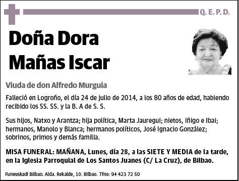 MAÑAS ISCAR,DORA