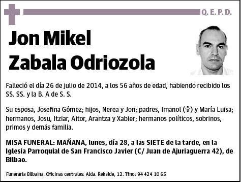 ZABALA ODRIOZOLA,JON MIKEL