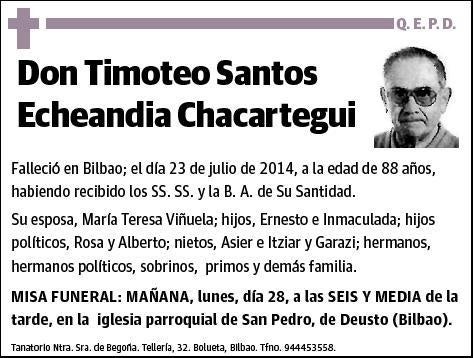 ECHEANDIA CHACARTEGUI,TIMOTEO SANTOS