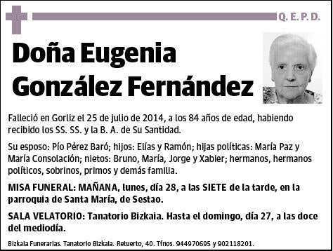 GONZALEZ FERNANDEZ,EUGENIA