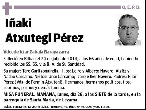 ATXUTEGI PEREZ,IÑAKI