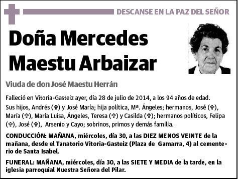 MAESTU ARBAIZAR,MERCEDES