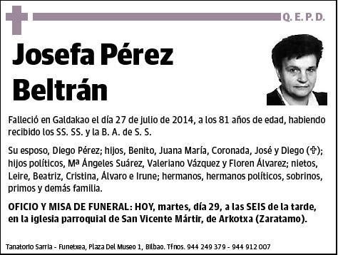 PEREZ BELTRAN,JOSEFA