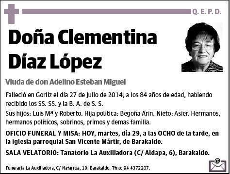 DIAZ LOPEZ,CLEMENTINA