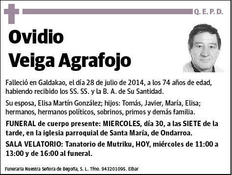 VEIGA AGRAFOJO,OVIDIO