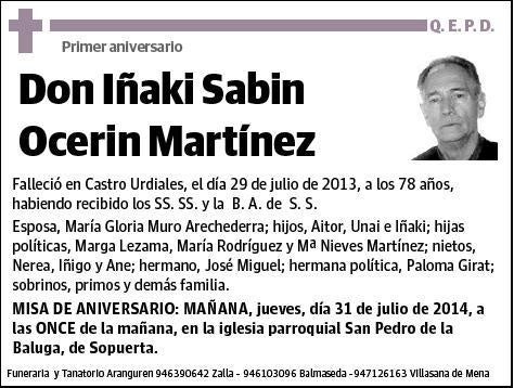 OCERIN MARTINEZ,IÑAKI SABIN