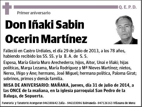 OCERIN MARTINEZ,IÑAKI SABIN