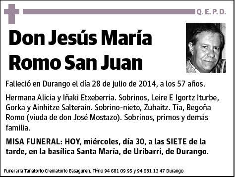 ROMO SAN JUAN,JESUS MARIA