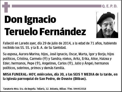 TERUELO FERNANDEZ,IGNACIO