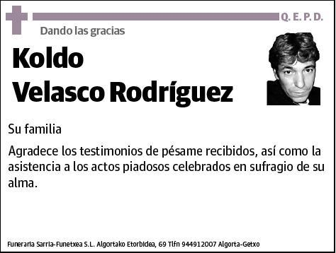 VELASCO RODRIGUEZ,KOLDO