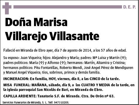 VILLAREJO VILLASANTE,MARISA