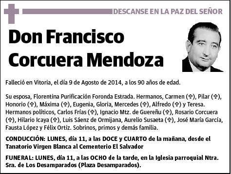 CORCUERA MENDOZA,FRANCISCO