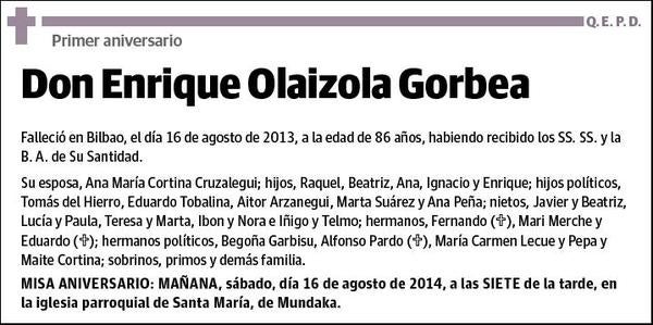 OLAIZOLA GORBEA,ENRIQUE