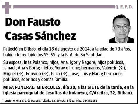 CASAS SANCHEZ,FAUSTO