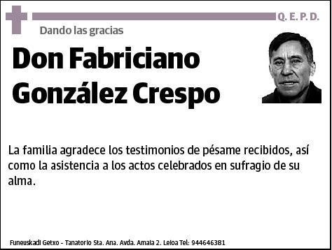 GONZALEZ CRESPO,FABRICIANO