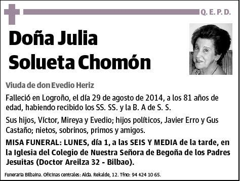 SOLUETA CHOMON,JULIA