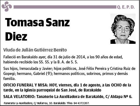 SANZ DIEZ,TOMASA