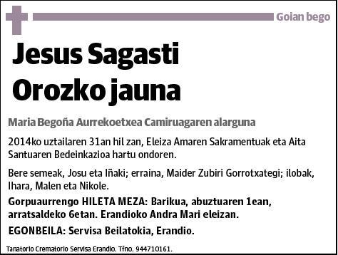 SAGASTI OROZKO,JESUS