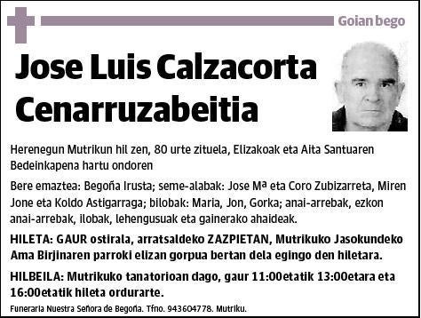 CALZACORTA CENARRUZABEITIA,JOSE LUIS