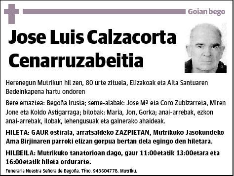 CALZACORTA CENARRUZABEITIA,JOSE LUIS