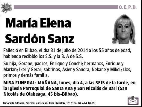 SARDON SANZ,MARIA ELENA