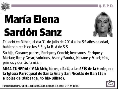 SARDON SANZ,MARIA ELENA