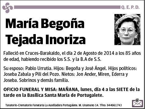 TEJADA INORIZA,MARIA BEGOÑA