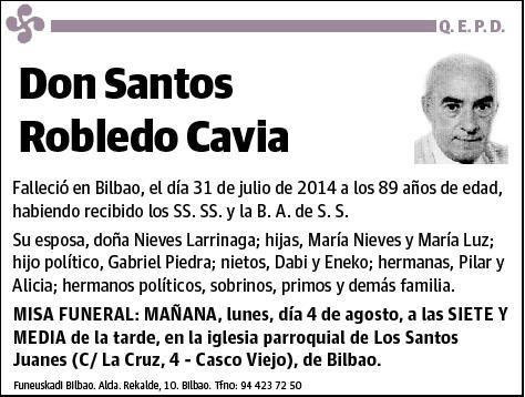 ROBLEDO CAVIA,SANTOS