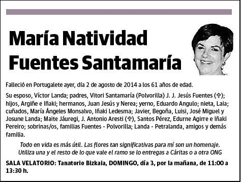 FUENTES SANTAMARIA,MARIA NATIVIDAD