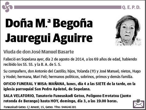 JAUREGUI AGUIRRE,MARIA BEGOÑA