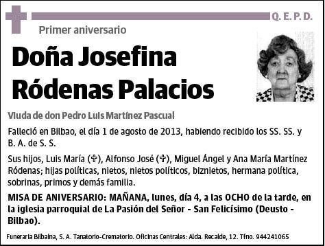 RODENAS PALACIOS,JOSEFINA