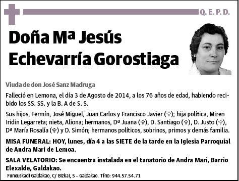 ECHEVARRIA GOROSTIAGA,MARIA JESUS