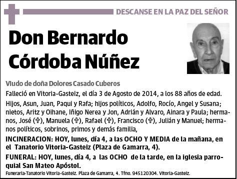 CORDOBA NUÑEZ,BERNARDO