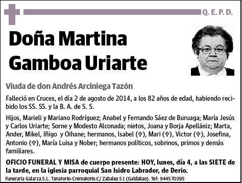 GAMBOA URIARTE,MARTINA