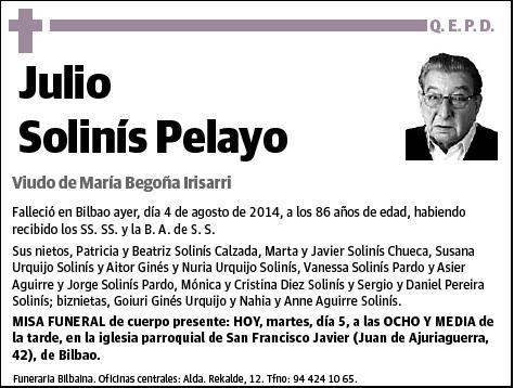 SOLINIS PELAYO,JULIO