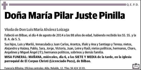 JUSTE PINILLA,MARIA PILAR