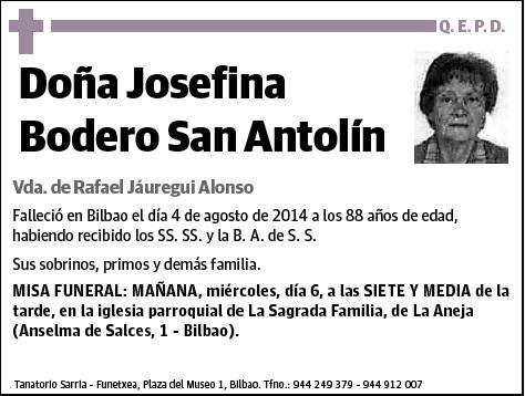 BODERO SAN ANTOLIN,JOSEFINA