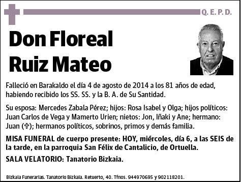 RUIZ MATEO,FLOREAL