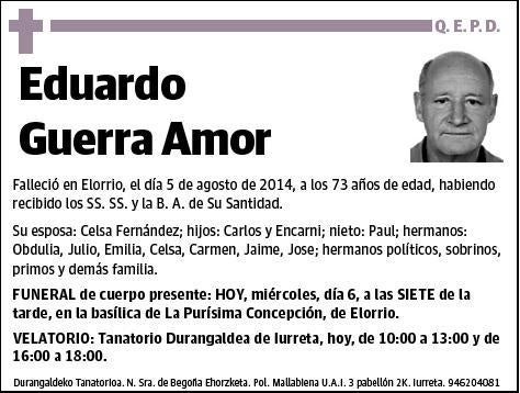 GUERRA AMOR,EDUARDO