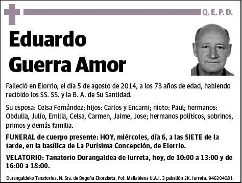 GUERRA AMOR,EDUARDO