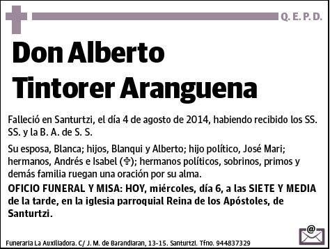 TINTORER ARANGUENA,ALBERTO