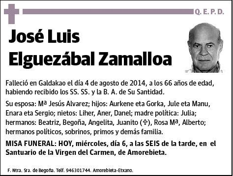 ELGUEZABAL ZAMALLOA,JOSE LUIS